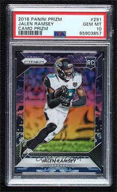 2016 Panini Prizm - [Base] - Camo Prizm #291 - Rookie - Jalen Ramsey /25 [PSA 10 GEM MT]