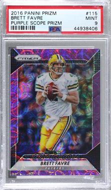 2016 Panini Prizm - [Base] - Purple Scope Prizm #115 - Brett Favre /99 [PSA 9 MINT]