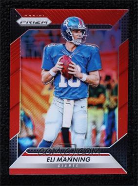 2016 Panini Prizm - [Base] - Red Prizm #186 - Eli Manning