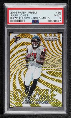 2016 Panini Prizm - Razzle - Gold Mojo Prizm #20 - Julio Jones /10 [PSA 9 MINT]