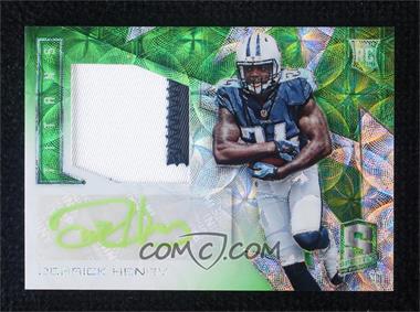 2016 Panini Spectra - [Base] - Neon Green #182 - Rookie Patch Autographs - Derrick Henry /25