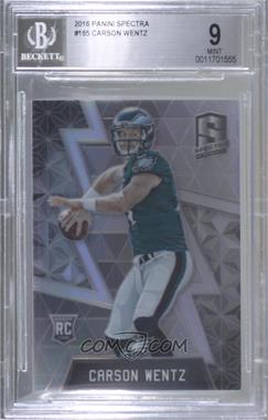 2016 Panini Spectra - [Base] #165 - Rookie - Carson Wentz /99 [BGS 9 MINT]