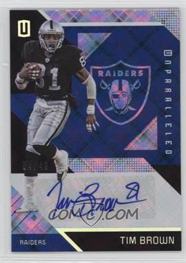2016 Panini Unparalleled - [Base] - Blue Autographs #104 - Tim Brown /49