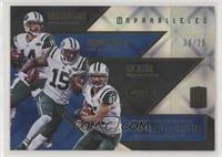 Ryan Fitzpatrick, Brandon Marshall,  Eric Decker #/25