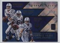 Peyton Manning,  Marvin Harrison,, Dallas Clark #/25