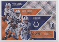 Peyton Manning,  Marvin Harrison,, Dallas Clark #/99