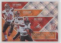 Gary Barnidge, Josh McCown, Duke Johnson #/99