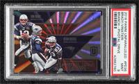 Tom Brady, Adam Vinatieri, Deion Branch [PSA 9 MINT]