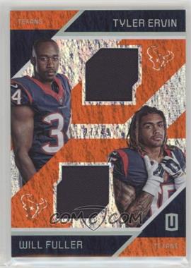 2016 Panini Unparalleled - RPS Rookie Dual Memorabilia - Orange #RDM-WF - Tyler Ervin, Will Fuller /49