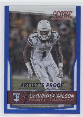 2016 Score - [Base] - Jumbo Artist's Proof #370 - Rookies - De'Runnya Wilson /50