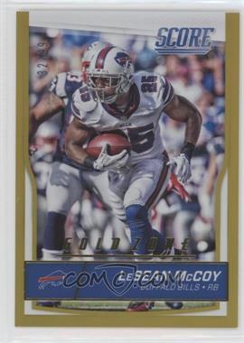 2016 Score - [Base] - Jumbo Gold Zone #34 - LeSean McCoy /99