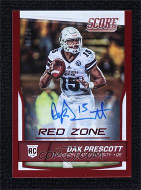 2016 Score - [Base] - Red Zone Signatures #337 - Rookies - Dak Prescott /20