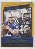 Andrew Luck, Peyton Manning [Good to VG‑EX]