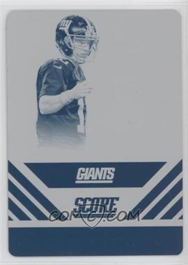 2016 Score - Signal Callers - Printing Plate Cyan #17 - Eli Manning /1 [EX to NM]