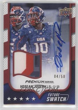 2016 Upper Deck USA Football - Future Swatch Auto Premium Series USA U19 #FS-VJ - Vosean Joseph /50