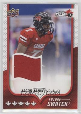 2016 Upper Deck USA Football - Future Swatch Jersey Canada U19 #CFS-JJ - Jacob Janke