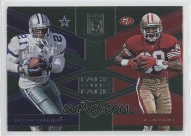 2017 Donruss Elite - Face to Face - Green #7 - Deion Sanders, Jerry Rice