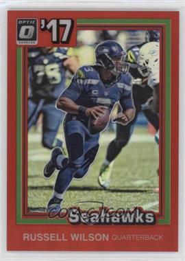 2017 Donruss Optic - 1981 Tribute - Red Prizm #27 - Russell Wilson /99