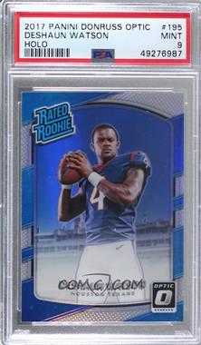 2017 Donruss Optic - [Base] - Holo Prizm #195 - Rated Rookie - Deshaun Watson [PSA 9 MINT]