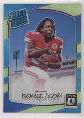 2017 Donruss Optic - [Base] - Lime Green Prizm #182 - Rated Rookie - Kareem Hunt