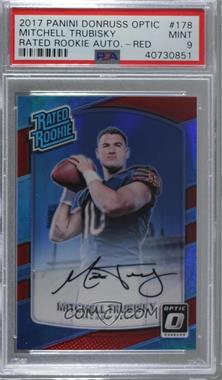 2017 Donruss Optic - [Base] - Red Autographs #178 - Rated Rookie - Mitchell Trubisky /50