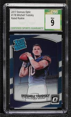 2017 Donruss Optic - [Base] #178 - Rated Rookie - Mitchell Trubisky [CSG 9 Mint]