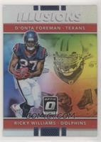 D'Onta Foreman, Ricky Williams [EX to NM]