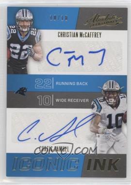 2017 Panini Absolute - Iconic Ink Duals #ID-CAR - Christian McCaffrey, Curtis Samuel /10