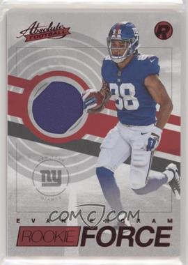 2017 Panini Absolute - Rookie Force Materials - Red #30 - Evan Engram