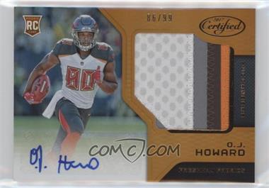 2017 Panini Certified - [Base] - Mirror Orange #209 - Freshman Fabric Signatures - O.J. Howard /99