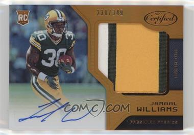 2017 Panini Certified - [Base] - Mirror Orange #235 - Freshman Fabric Signatures - Jamaal Williams /349