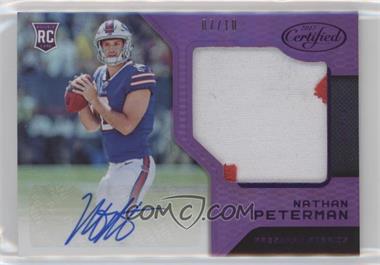 2017 Panini Certified - [Base] - Mirror Purple #240 - Freshman Fabric Signatures - Nathan Peterman /10