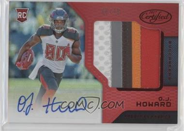 2017 Panini Certified - [Base] - Mirror Red #209 - Freshman Fabric Signatures - O.J. Howard /75