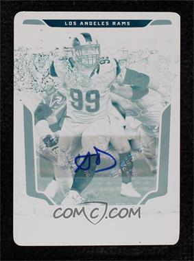 2017 Panini Certified - [Base] - Printing Plate Cyan Autographed #67 - Aaron Donald /1