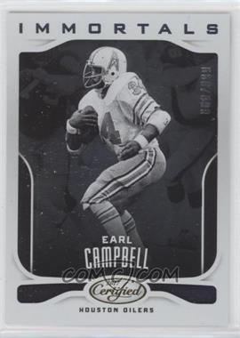 2017 Panini Certified - [Base] #129 - Immortals - Earl Campbell /999