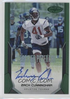 2017 Panini Certified - Certified Potential Signatures - Mirror Green #CPS-ZC - Zach Cunningham /5