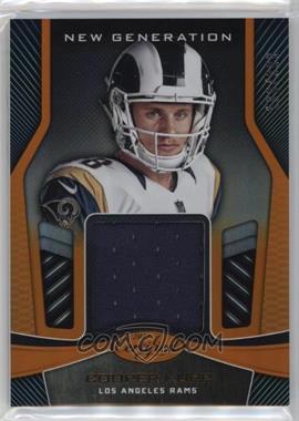 2017 Panini Certified - New Generation Jerseys - Mirror Orange #NG-CK - Cooper Kupp /399