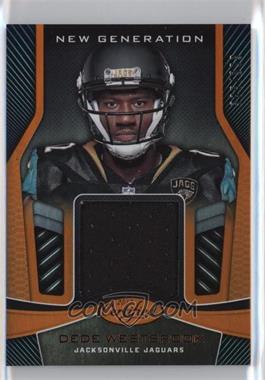 2017 Panini Certified - New Generation Jerseys - Mirror Orange #NG-DDW - Dede Westbrook /399