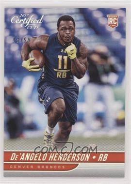 2017 Panini Certified Cuts - [Base] - Silver #160 - Rookies - De'Angelo Henderson /99