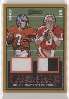 2017 Panini Classics - Classic Combos Memorabilia - Prime #CC-JS - John Elway, Steve Young /10