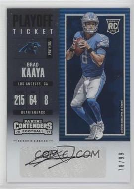 2017 Panini Contenders - [Base] - Playoff Ticket #101 - Rookie Ticket - Brad Kaaya /99