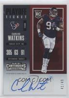 Rookie Ticket - Carlos Watkins #/49