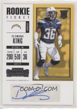 2017 Panini Contenders - [Base] #124 - Rookie Ticket - Desmond King