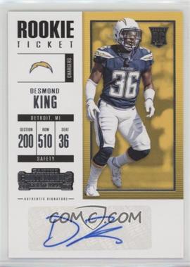 2017 Panini Contenders - [Base] #124 - Rookie Ticket - Desmond King