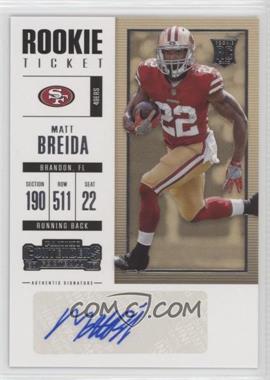 2017 Panini Contenders - [Base] #178 - Rookie Ticket - Matt Breida