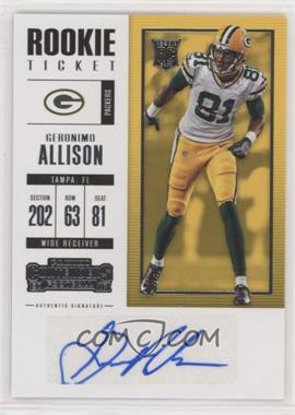 2017 Panini Contenders - [Base] #202 - Rookie Ticket/Rookie Ticket Variation - Geronimo Allison