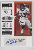 Rookie Ticket/Rookie Ticket Variation - De'Angelo Henderson