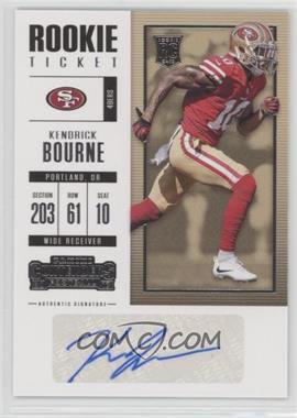 2017 Panini Contenders - [Base] #243 - Rookie Ticket/Rookie Ticket Variation - Kendrick Bourne