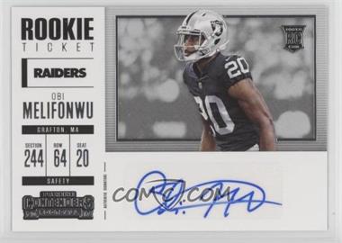 2017 Panini Contenders - [Base] #289 - Rookie Ticket/Rookie Ticket Variation - Obi Melifonwu