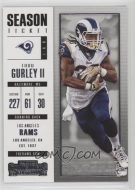 2017 Panini Contenders - [Base] #53 - Season Ticket - Todd Gurley II